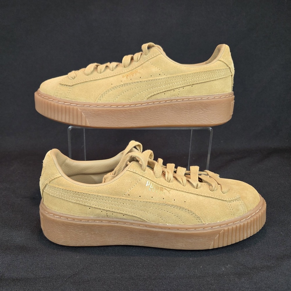 Puma Suede Oatmeal 364718-01 Platform SD Low Top WOMENS SIZE 7.5 Casual Shoes